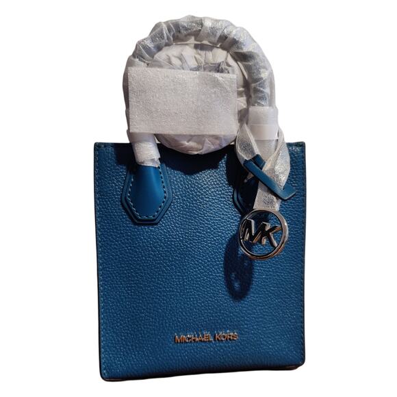 Michael Kors Mercer Extra-Small Pebbled Leather Crossbody Bag - Picture 8 of 11